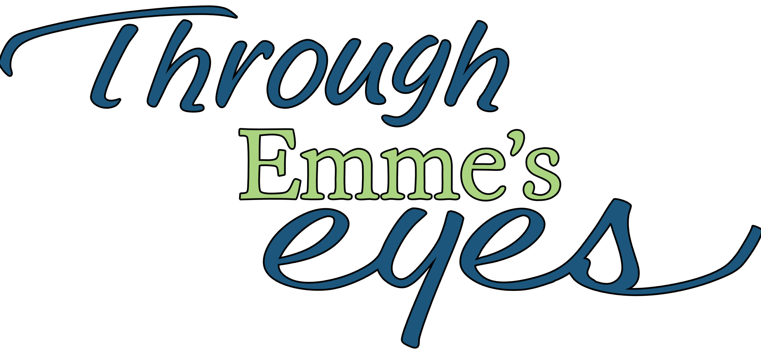 through emmes eyes logo with back boarder